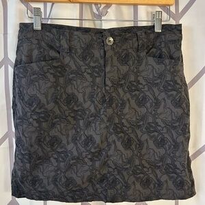 Eddie Bauer Dark Gray Patterned Pencil Skirt